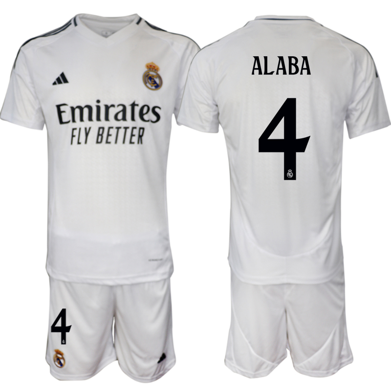 Men 2024-2025 Club Real Madrid home White #4 Soccer Jersey